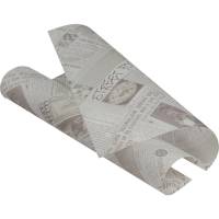 Burgerpapir, 30x40cm, hvid, papir/pergament, med avistryk