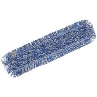 Tør-, fugt- og vådmoppe, Triple Pro, blå, polyester/viskose, 40 cm, med velcro
