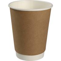 Kaffebæger Nexterday, ABENA Gastro, 11cm, Ø9cm, 36 cl, 40 cl, brun, kraft/PE, 12 oz, double wall
