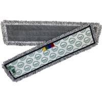 Tør- og fugtmoppe, ABENA Puri-Line Micro High Plus, grå, mikrofiber, 60 cm, med velcro, 55,6% genanvendt