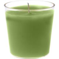 Glaslys, Duni Switch & Shine Refill, 6,5cm, Ø6,5cm, leaf green, 30 timer, glas/paraffin *Denne vare tages ikke retur*