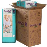Børneble, tapeble, miljømærket, Bambo Nature, 5, tall pack, 12-18 kg