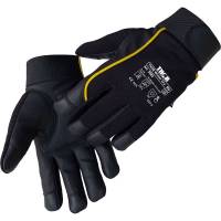 Syntetisk PU læderhandske, THOR Winter, 10, sort, PU i håndfladen