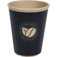 Kaffeb&aelig;ger, ABENA, 9,5cm, &Oslash;7,8cm, 240 ml, sort, PP, til flergangsbrug, 8 oz