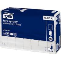 Håndklædeark, Tork H2 Universal, 2-lags, Z-fold, 25,5x19,6cm, 8,5 cm, hvid, genanvendt papir