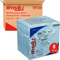 Industriaft&oslash;rring, Kimberly-Clark Wypall X80, 35,5x35,5cm, bl&aring;