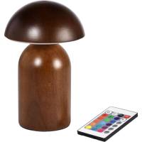 LED lampe, Duni Cordless Amanita, 18cm, Ø12cm, brun