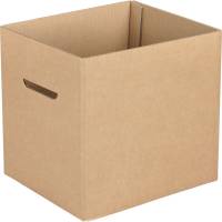 Transportkasse, 24,5x19x25cm, brun, pap, 1-rums,  lille, med h&aring;ndtag