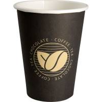 Kaffebæger Beans, ABENA Gastro, 11,5cm, Ø8cm, 33 cl, 36 cl, sort, pap/PE, 11 oz