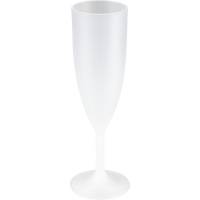 Flergangschampagneglas, 20cm, Ø5,7cm, 15 cl, 22 cl, frosted hvid, PP