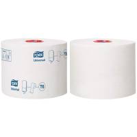 Toiletpapir, Tork T6 Universal, 1-lags, 135m x 9,9cm, Ø13,2cm, hvid, 100% nyfiber