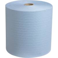 Håndklæderulle, Kimberly-Clark Scott, 1-lags, 304m x 20cm, Ø20cm, blå, 100% genbrugspapir, airflex *Denne vare tages ikke retur*