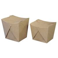 Take away boks, ABENA, 7x8,5x10,5cm, 700 ml, brun, kraft, mellem