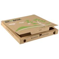 Pizzaæske, Ecobox, 32x32x3cm, brun, pap