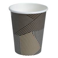Kaffebæger Lines, ABENA Gastro, 13,6cm, Ø9cm, 48 cl, 49 cl, brun, pap/PE, 16 oz