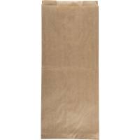 Brødpose, 46x8x16cm, brun, papir, med sidefals