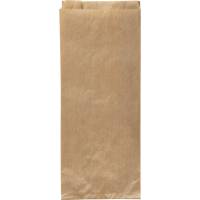 Brødpose, 33x7x14cm, brun, papir, med sidefals, lille