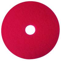Gulvrondel, 3M Scotch-Brite, 11", Ø280mm, rød, 85 mm, polyester/RPET, til daglig rengøring