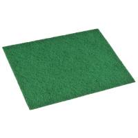Skurefiber, 22,5x15x0,8cm, grøn, nylon/polyester, medium skureeffekt