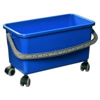 Moppeboks, Tina Trolleys, 600x310x350mm, 22 l, blå, plast/PP, med hank og hjul