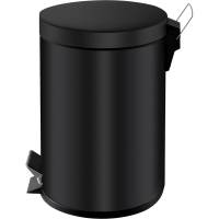 Pedalspand, V-Part, sort, st&aring;l, 3 l, med inderspand i plast *Denne vare tages ikke retur*