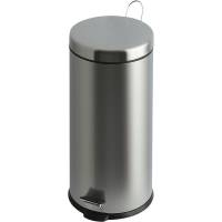 Pedalspand, V-Part, st&aring;l mat, st&aring;l, 30 l, med inderspand i plast