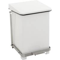 Pedalspand, V-Part, hvid, pulverlakeret st&aring;l, 27 l, s&aelig;kkeholder, soft close, ildd&aelig;mpende, fingeraftryksfri *Denne vare tages ikke retur*