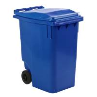 Affaldscontainer, blå, plast, 360 l, UV-resistent, til tungt affald og udendørs *Denne vare tages ikke retur*