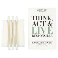 Hygiejnesæt, Think, Act & Live Responsible, med 3 vatpinde og 3 vatrondeller