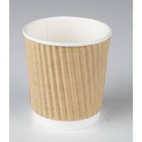 Kaffebæger, ABENA Gastro, 6,4cm, Ø6,2cm, 10 cl, brun, pap/PE, 4 oz, ripple wall