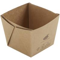 Viking boks, Duni Ecoecho, 7,5x7,5x6cm, 250 ml, brun, karton/PLA, cube mini *Denne vare tages ikke retur*