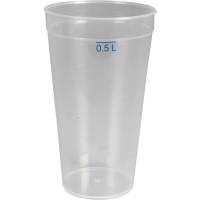Flergangsdrikkeglas, ABENA Gastro, 15cm, Ø8,7cm, 50 cl, 60 cl, klar, PP