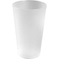 Flergangsdrikkeglas, ABENA Gastro, 13,7cm, Ø8,5cm, 50 cl, 55 cl, frosted hvid, PP