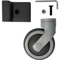 St&oslash;ttehjul, Vileda Origo, &Oslash;125mm, gr&aring;, plast/st&aring;l, til montering p&aring; reng&oslash;ringsvogn *Denne vare tages ikke retur*