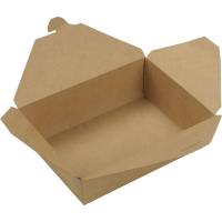 Take away boks, ABENA, 21,5x15,8x6,5cm, 2250 ml, brun, kraft/PE *Denne vare tages ikke retur*
