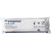 Frysepose, 4 l, klar, LDPE/virgin, 20x38cm
