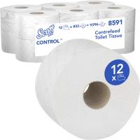 Toiletpapir, Kimberly-Clark Scott Control, 2-lags, 204m x 10,6cm, Ø19,8cm, hvid, 100% genbrugspapir *Denne vare tages ikke retur*