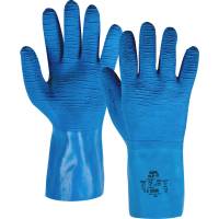Latex handske, DPL Ruf-it, 8,5/M, blå, latex, varmeresistent