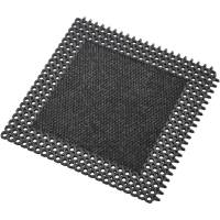 Modulmåtte, Notrax, 50x50x1,2cm, sort, gummi, med tekstilfyld, uden kanter *Denne vare tages ikke retur*