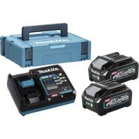 Batteripakke, Makita XGT, 40V, 395x295x110mm, blå, 2x 4,0 Ah, enkelt lynlader *Denne vare tages ikke retur*