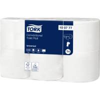 Toiletpapir, Tork T4 Universal, 2-lags, 44,8m x 9,9cm, Ø12cm, natur, 100% genbrugspapir