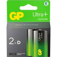 Batteri, GP Ultra Plus, Alkaline, D, 2-pak