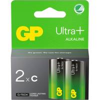 Batteri, GP Ultra Plus, Alkaline, C, 2-pak