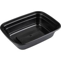 Takeaway bakke, ABENA Cater-Line, 14,9x11,6x3,8cm, 360 ml, 380 ml, sort, PP, 1-rums, til flergangsbrug