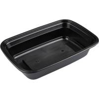 Takeaway bakke, ABENA Cater-Line, 19,9x13,5x4,5cm, 705 ml, 710 ml, sort, PP, 1-rums, til flergangsbrug
