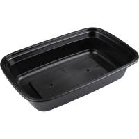 Takeaway bakke, ABENA Cater-Line, 22,4x15x4,8cm, 946 ml, 1000 ml, sort, PP, 1-rums, til flergangsbrug