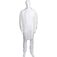 Besøgsjakke, ABENA Classic, S/M, 100x72cm, 25 gsm, hvid, PP, usteril, engangs