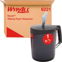 Dispenser, Kimberly-Clark Wypall, 18,7x22,4x25,3cm, sort, plast, til håndklæderulle med centertræk