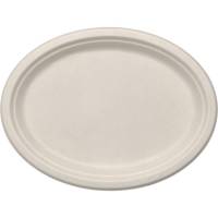 Fibertallerken, ABENA Gastro, 19x26x1,9cm, &Oslash;26cm, nature, sukkerr&oslash;r, oval