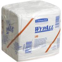 Industriaftørring, Kimberly-Clark Wypall L40, 1-lags, 33x31,7cm, hvid, nonwoven